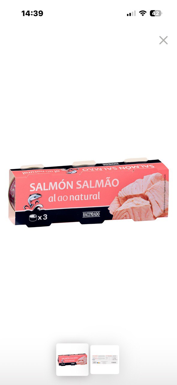 Salmón al natural (lata)