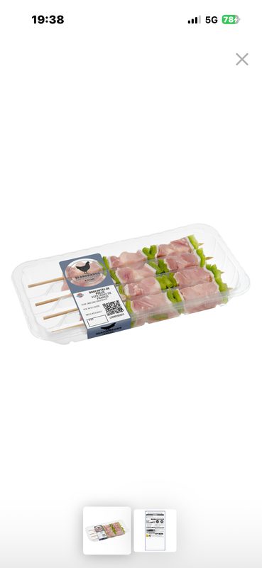 Brochetas de pollo