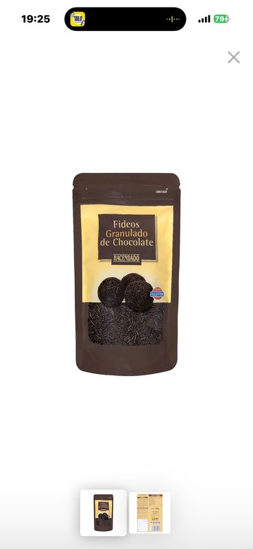 Fideo granulado de chocolate