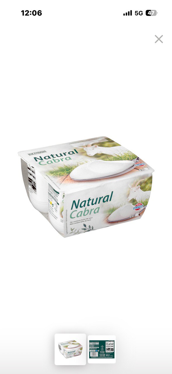 Yogur natural de cabra